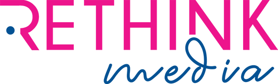 Rethink Media Logo Pink And Blue